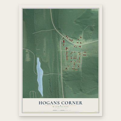 Hogans Corner, Washington map print, the full design
