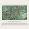 Issaquah Highlands, Washington map print, the full design