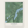 Kapowsin, Washington map print, the full design