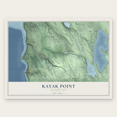 Kayak Point, Washington map print, the full design