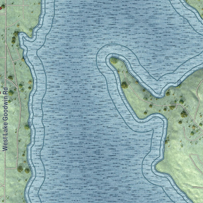 Close-up of the map of Kayak Point, Washington print showing street and building detail