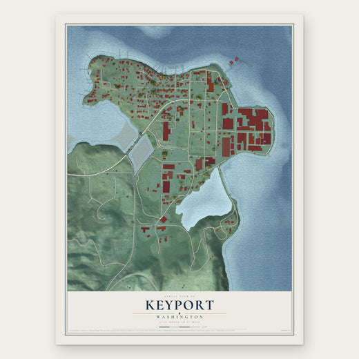 Keyport, Washington map print, the full design