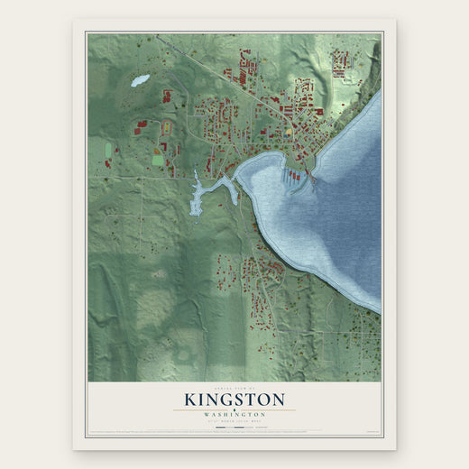 Kingston, Washington map print, the full design