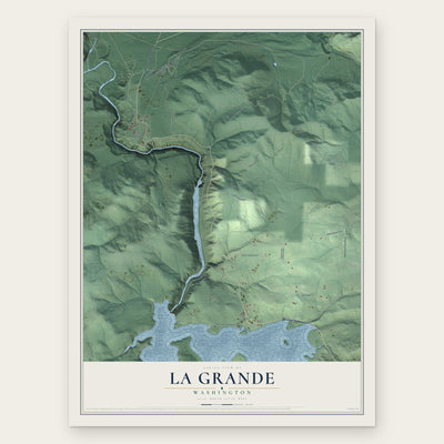 La Grande, Washington map print, the full design