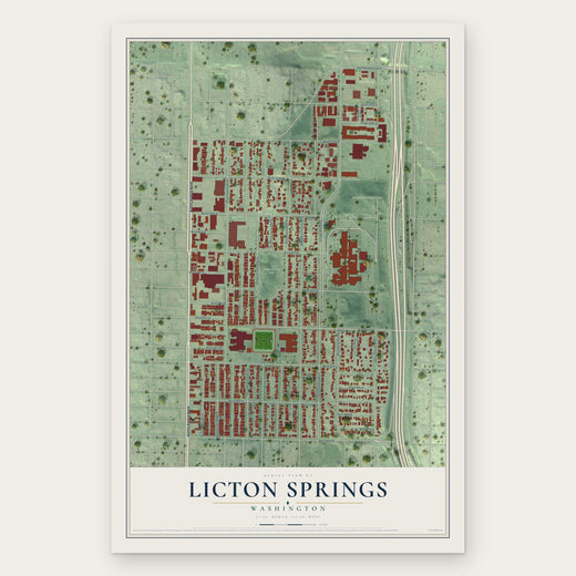 Licton Springs, Washington map print, the full design