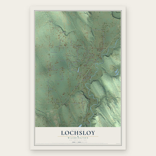 Lochsloy, Washington map print, the full design
