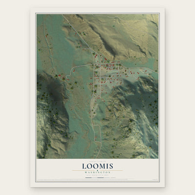 Loomis, Washington map print, the full design