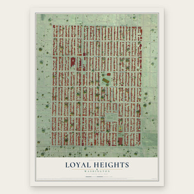 Loyal Heights, Washington map print, the full design