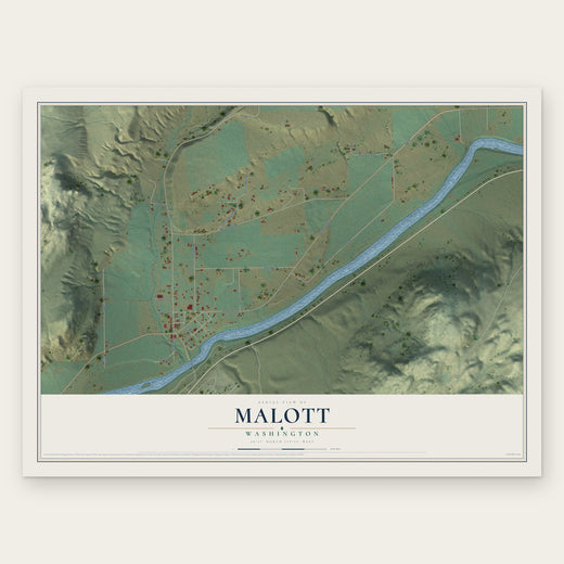 Malott, Washington map print, the full design