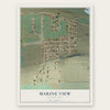 Marine View, Washington map print, the full design