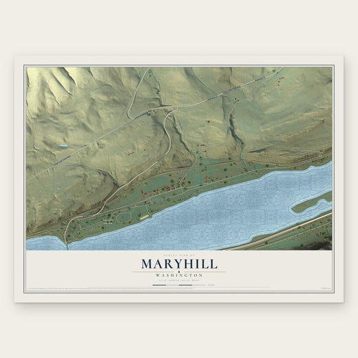 Maryhill, Washington map print, the full design