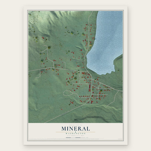 Mineral, Washington map print, the full design