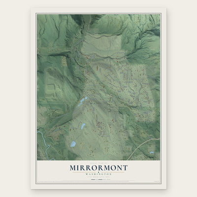 Mirrormont, Washington map print, the full design
