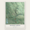 Monroe North, Washington map print, the full design