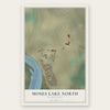 Moses Lake North, Washington map print, the full design