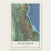Mount Baker, Washington map print, the full design