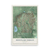 Map of Mountlake Terrace, Washington, 12 x 18 inch unframed archival matte print