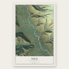 Nile, Washington map print, the full design