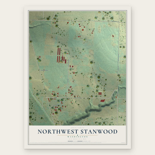 Northwest Stanwood, Washington map print, the full design