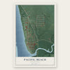 Pacific Beach, Washington map print, the full design