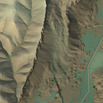 Close-up of the map of Palisades, Washington print showing street and building detail