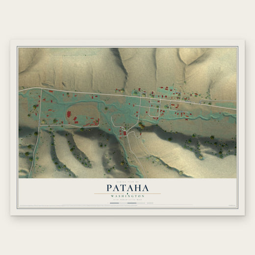Pataha, Washington map print, the full design