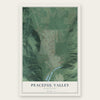 Peaceful Valley, Washington map print, the full design