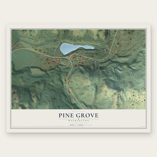 Pine Grove, Washington map print, the full design