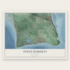 Point Roberts, Washington map print, the full design