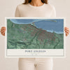 Map of Port Angeles, Washington, 12 x 18 inch unframed archival matte print