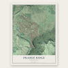 Prairie Ridge, Washington map print, the full design