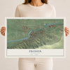 Map of Prosser, Washington, 12 x 18 inch unframed archival matte print