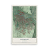 Map of Puyallup, Washington, 12 x 18 inch unframed archival matte print