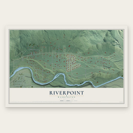 Riverpoint, Washington map print, the full design