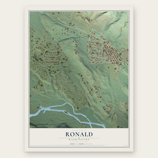 Ronald, Washington map print, the full design