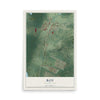 Map of Roy, Washington, 12 x 18 inch unframed archival matte print