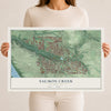 Map of Salmon Creek, Washington, 12 x 18 inch unframed archival matte print