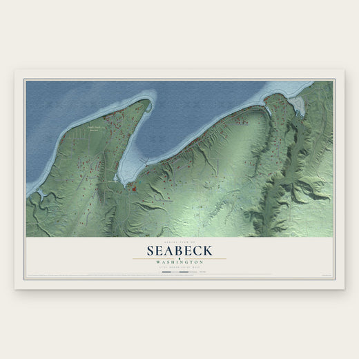 Seabeck, Washington map print, the full design