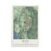 Map of SeaTac, Washington, 12 x 18 inch unframed archival matte print