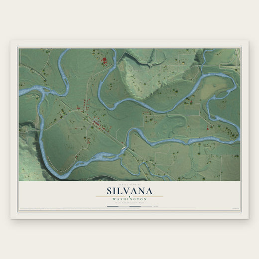 Silvana, Washington map print, the full design