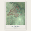 Silver Firs, Washington map print, the full design