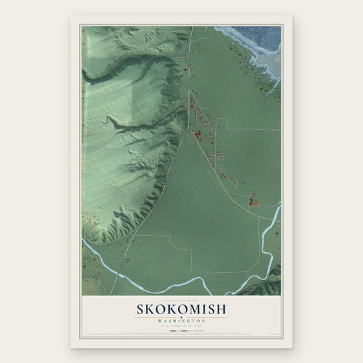 Skokomish, Washington map print, the full design