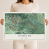 Map of Snoqualmie, Washington, 12 x 18 inch unframed archival matte print
