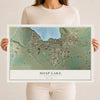Map of Soap Lake, Washington, 12 x 18 inch unframed archival matte print
