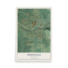 Map of Springdale, Washington, 12 x 18 inch unframed archival matte print