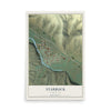 Map of Starbuck, Washington, 12 x 18 inch unframed archival matte print