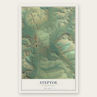 Steptoe, Washington map print, the full design