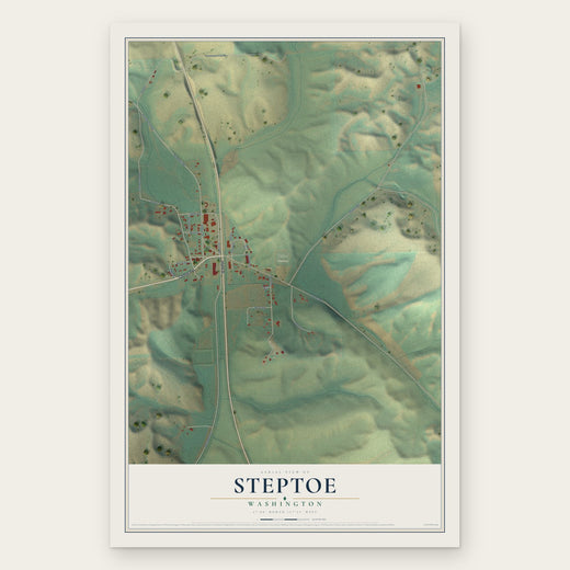 Steptoe, Washington map print, the full design