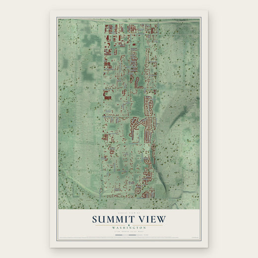 Summit View, Washington map print, the full design