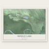 Sunday Lake, Washington map print, the full design
